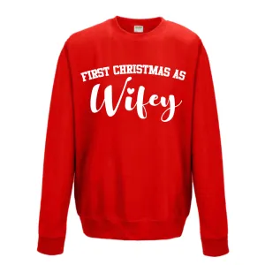 First Christmas As Wifey Sweatshirt (MRK X) nursing bras sale