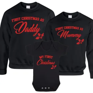 First Family Christmas Sweatshirt & Bodysuit Set Black (MRK X) nursing bras sale