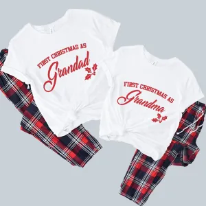First Grandparents Christmas T-Shirt & Yuletide Pyjama Set Grandparent Clothing - grandma outfits sale
