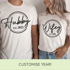 First Love Hubby & Wifey Est Matching White Tees nursing bras sale