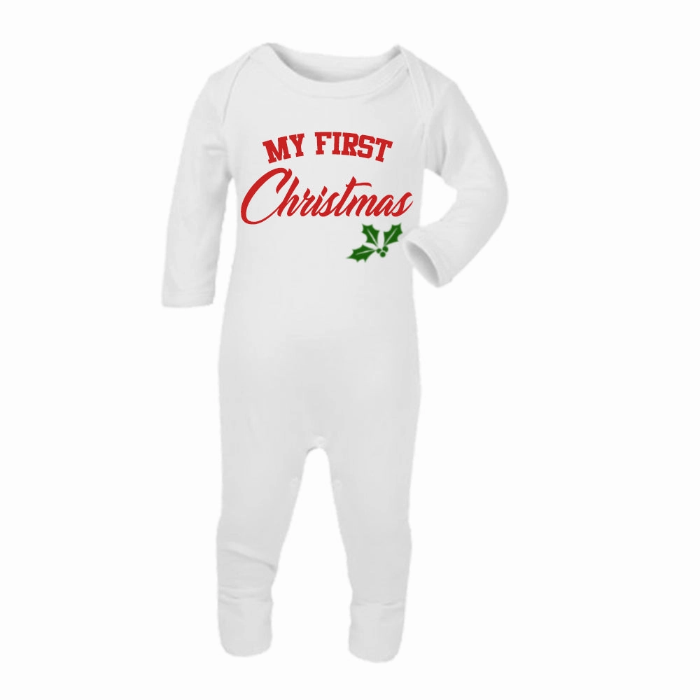 First Family Christmas Sweatshirt & Romper Set White