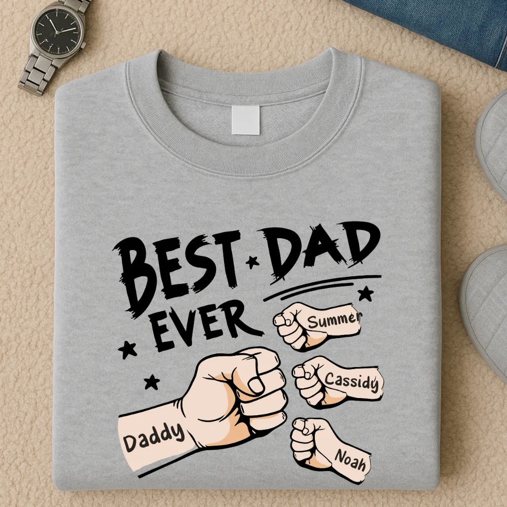 Fist Bumps Personalised Dad Sweatshirt daddy outfits clearance