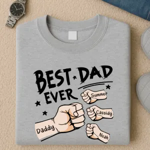 Fist Bumps Personalised Dad Sweatshirt daddy outfits clearance