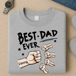 Fist Bumps Personalised Dad Sweatshirt dads clothes cheap