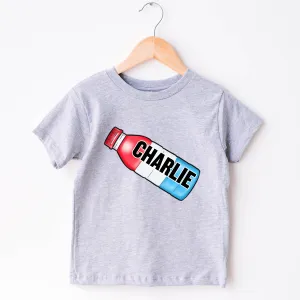 Fizz Hydrate Bottle Personalised Name Grey T-Shirt girls pajamas promo
