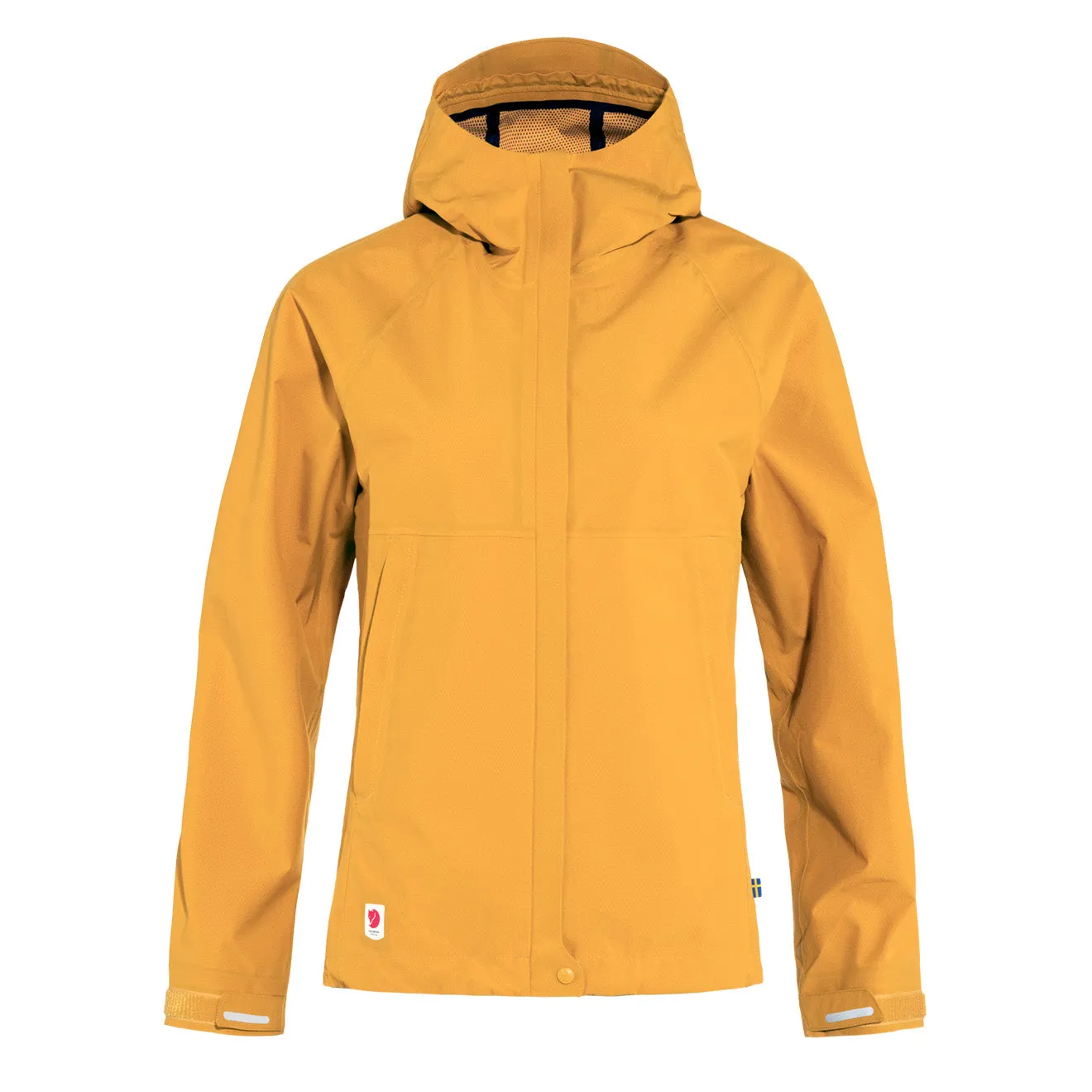 Fjallraven Womens HC Hydratic Trail Jacket Mustard Yellow raincoats promo code