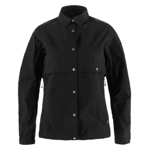 Fjallraven Womens Hoja Rider's Wind Jacket Black raincoats promo code
