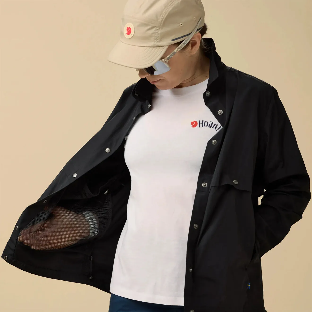 Fjallraven Womens Hoja Rider's Wind Jacket Black