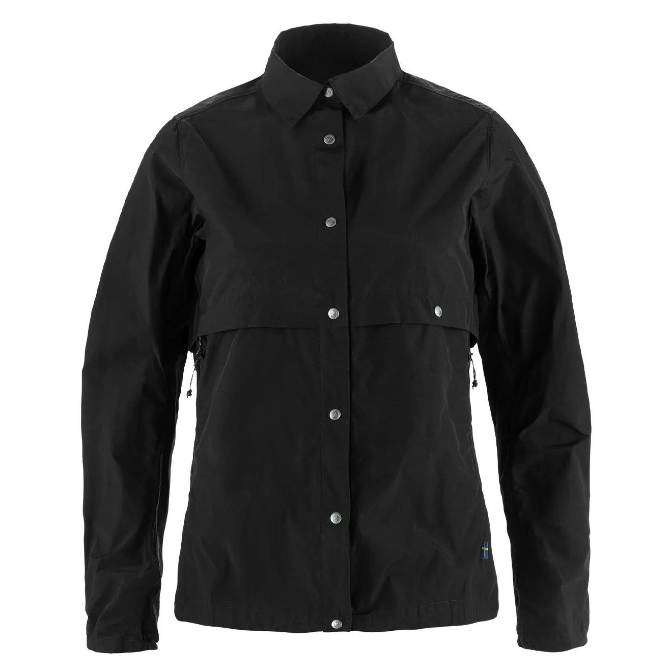 Fjallraven Womens Hoja Rider's Wind Jacket Black raincoats promo code
