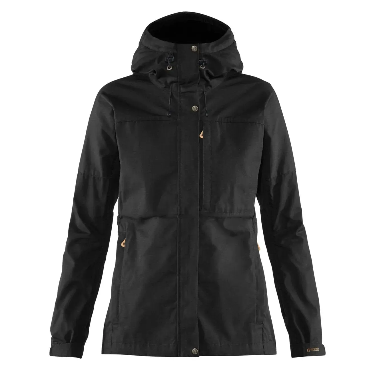 Fjallraven Womens Kaipak Jacket Black raincoats promo code