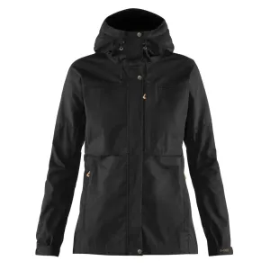 Fjallraven Womens Kaipak Jacket Black raincoats promo code