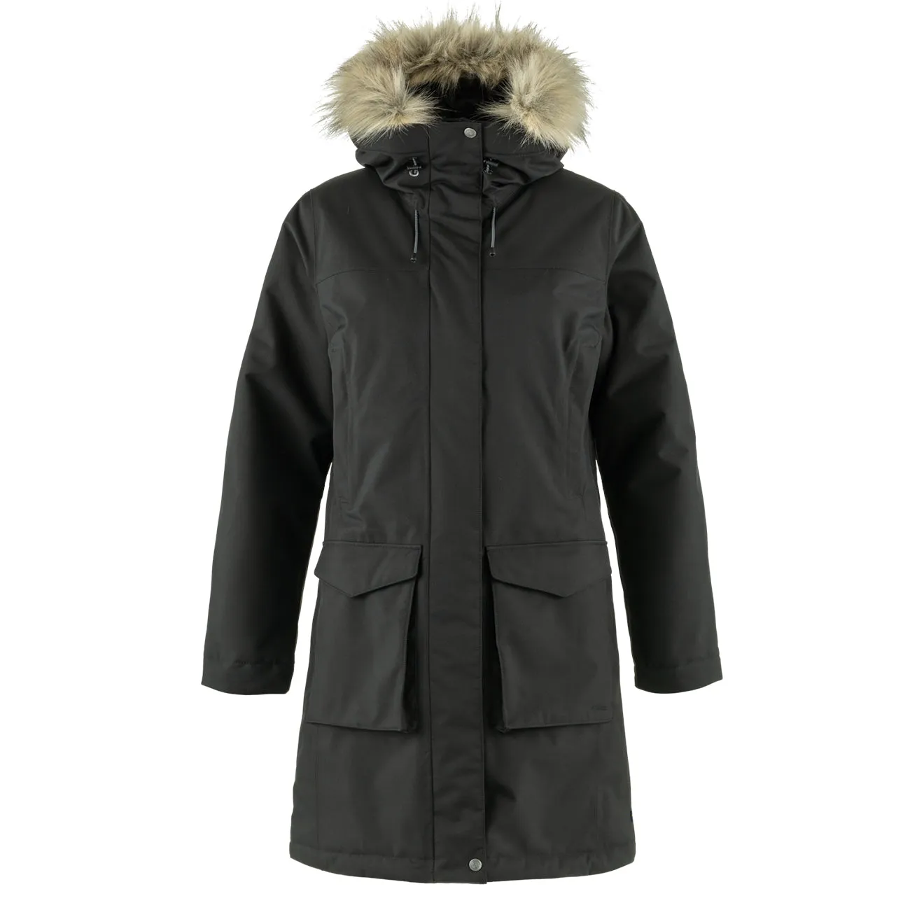 Fjallraven Womens Nuuk Lite Parka Black raincoats promo code