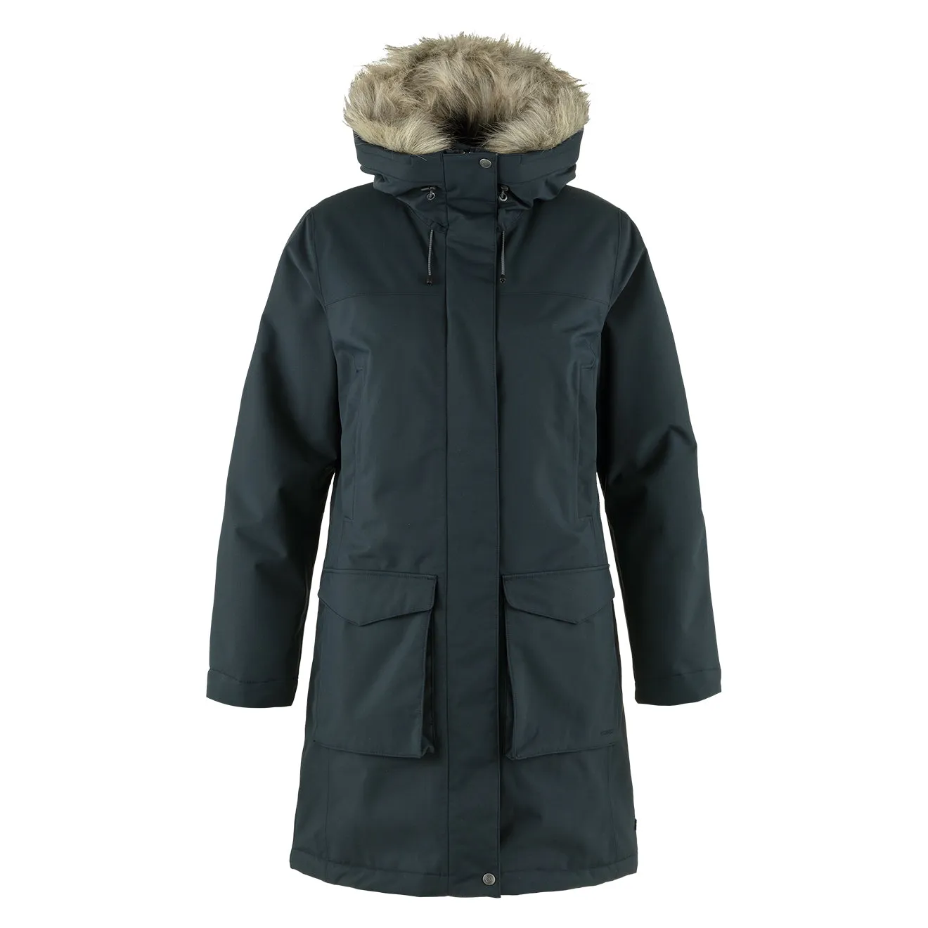 Fjallraven Womens Nuuk Lite Parka Dark Navy raincoats promo code