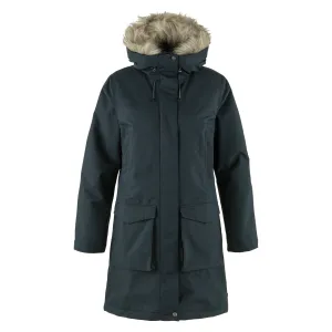 Fjallraven Womens Nuuk Lite Parka Dark Navy raincoats promo code
