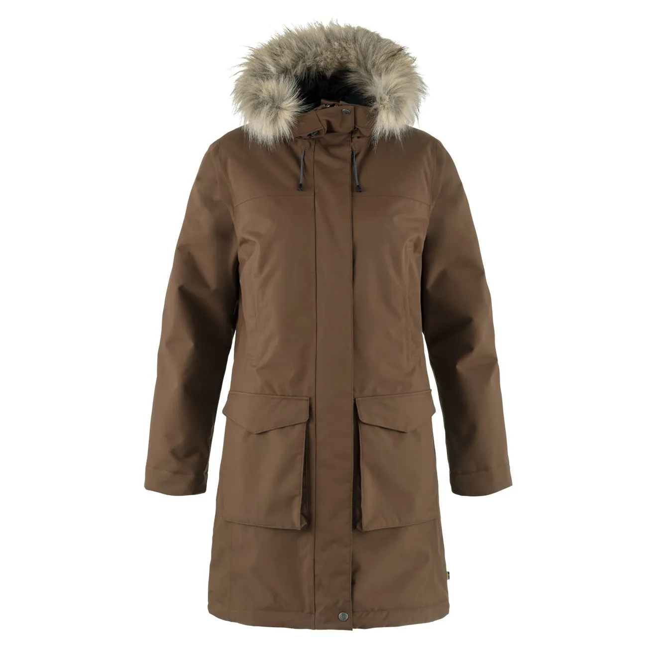 Fjallraven Womens Nuuk Lite Parka Dark Oak raincoats promo code