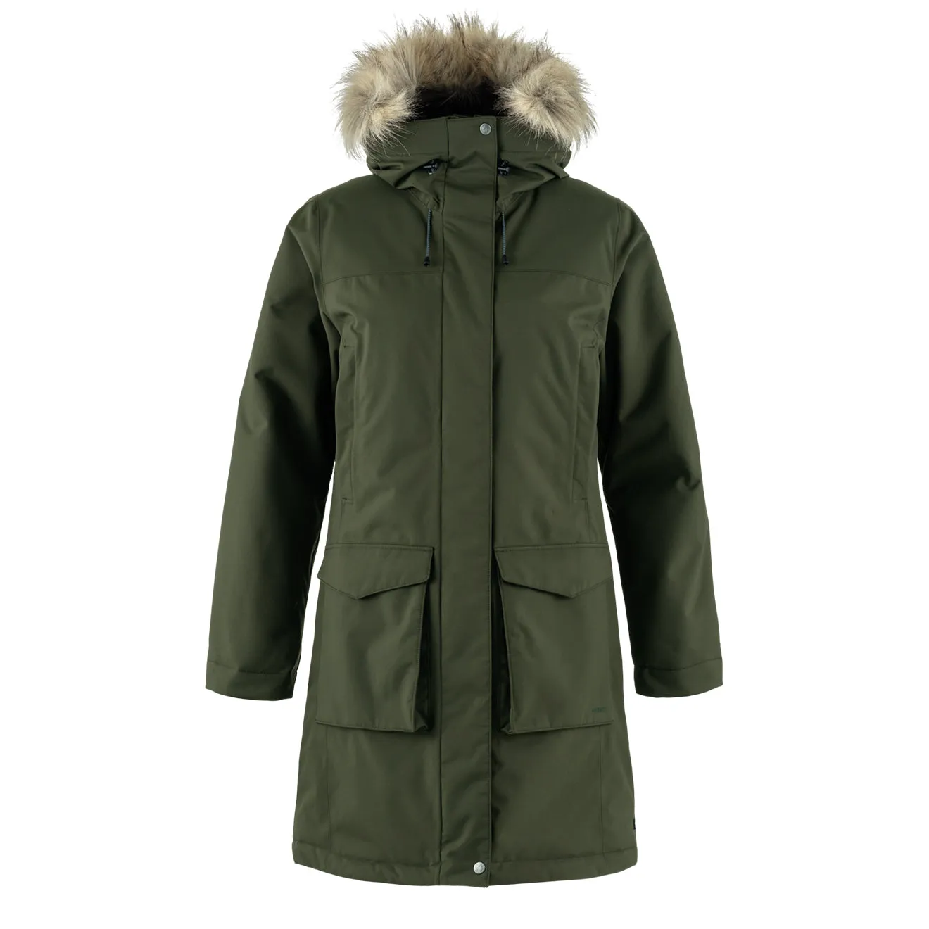 Fjallraven Womens Nuuk Lite Parka Deep Forest raincoats promo code
