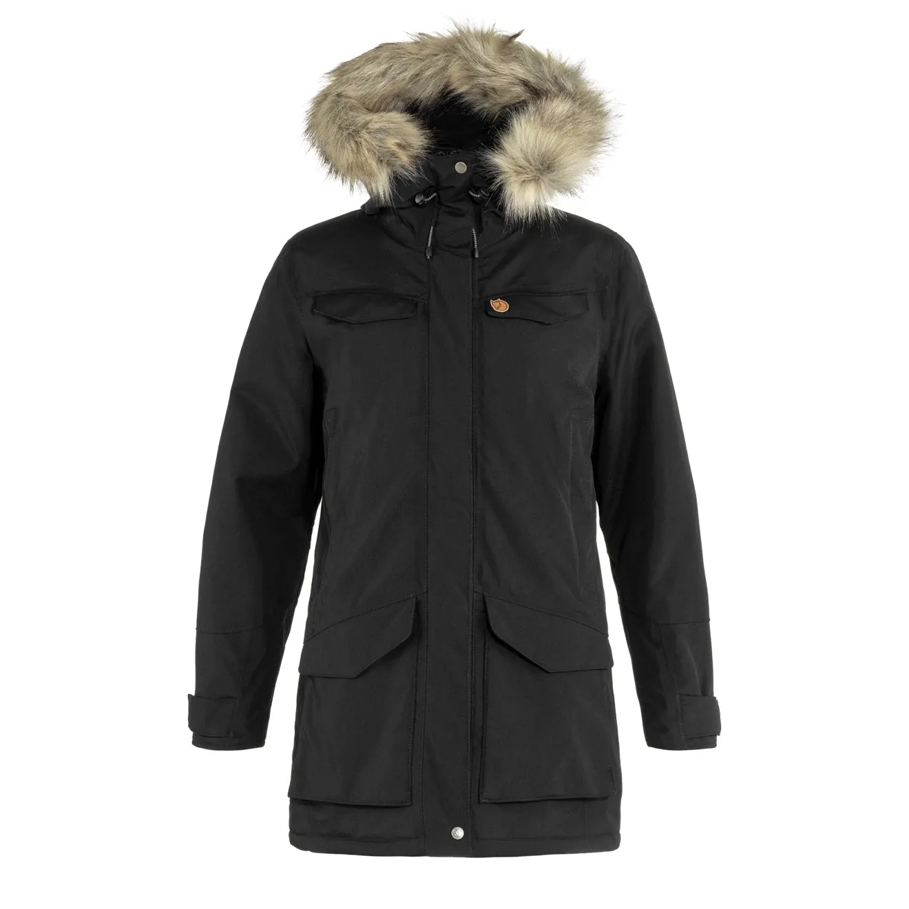 Fjallraven Womens Nuuk Parka Black raincoats promo code