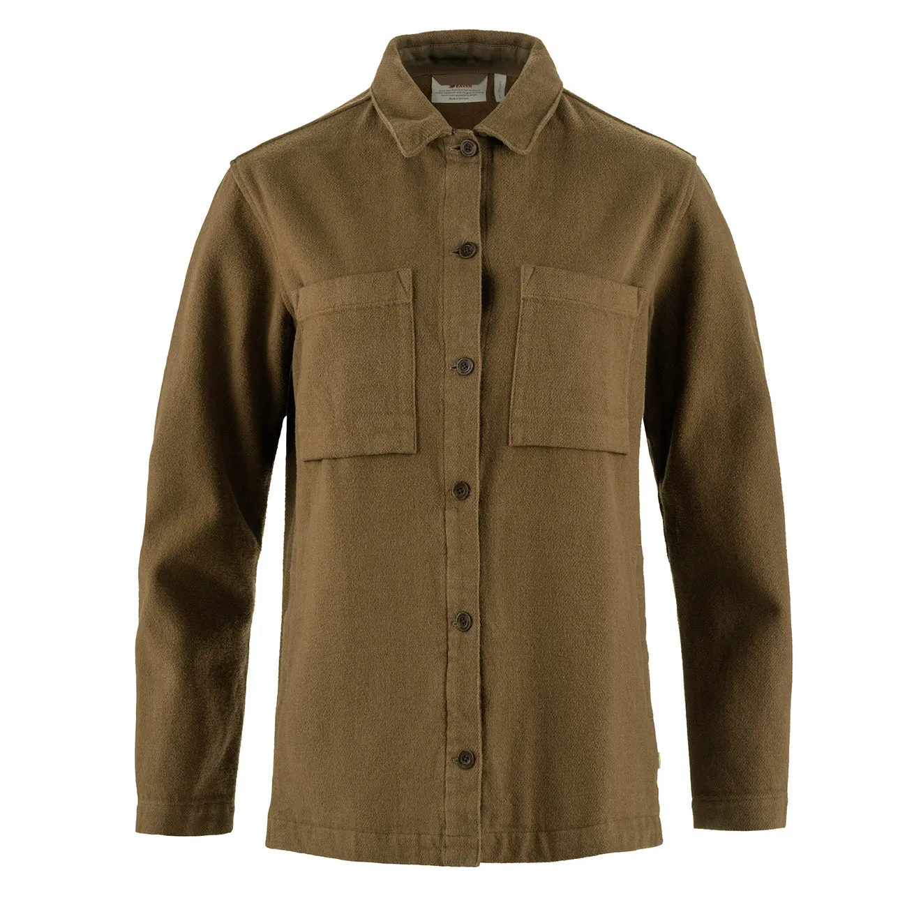 Fjallraven Womens Singi Flannel Overshirt Wood Brown raincoats promo code