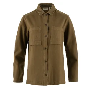 Fjallraven Womens Singi Flannel Overshirt Wood Brown raincoats promo code
