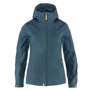 Fjallraven Womens Stina Jacket Indigo Blue raincoats promo code