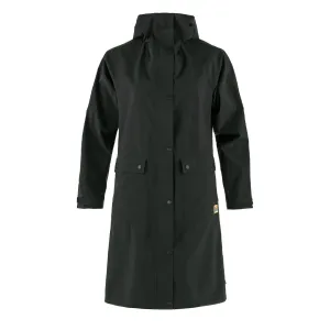 Fjallraven Womens Vardag Rain Parka Black raincoats promo code