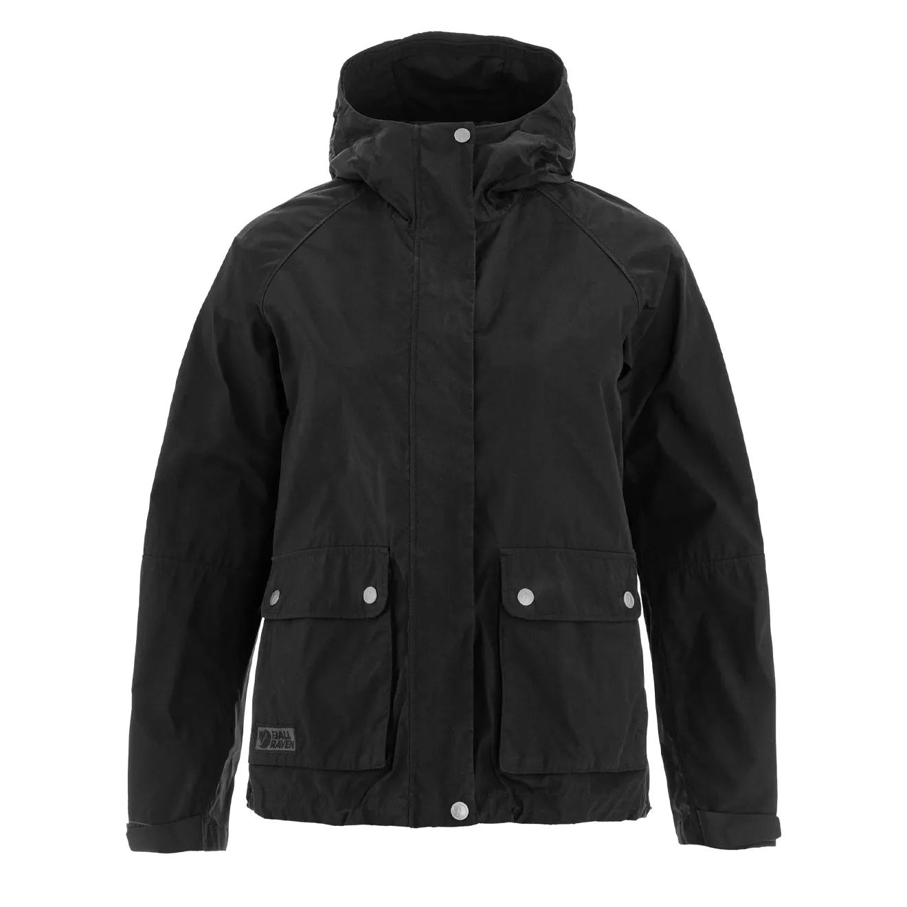Fjallraven Womens Vardag Wind Jacket Black raincoats promo code