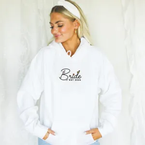 Floral Bride Established Personalised Year White Hoodie nursing bras sale