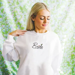 Floral Bride Established Personalised Year White Sweatshirt nursing bras sale