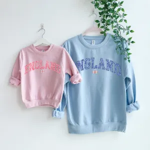Floral England Mum & Kid Matching Sweatshirts pregnancy clothes clearance
