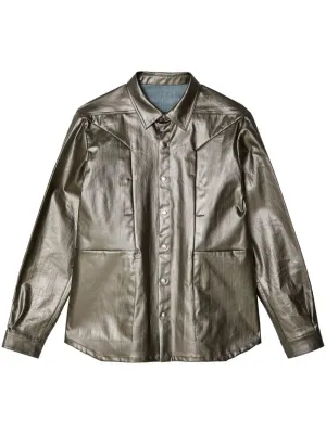 Fogpocket High-Shine Shirt Jacket winter jackets clearance