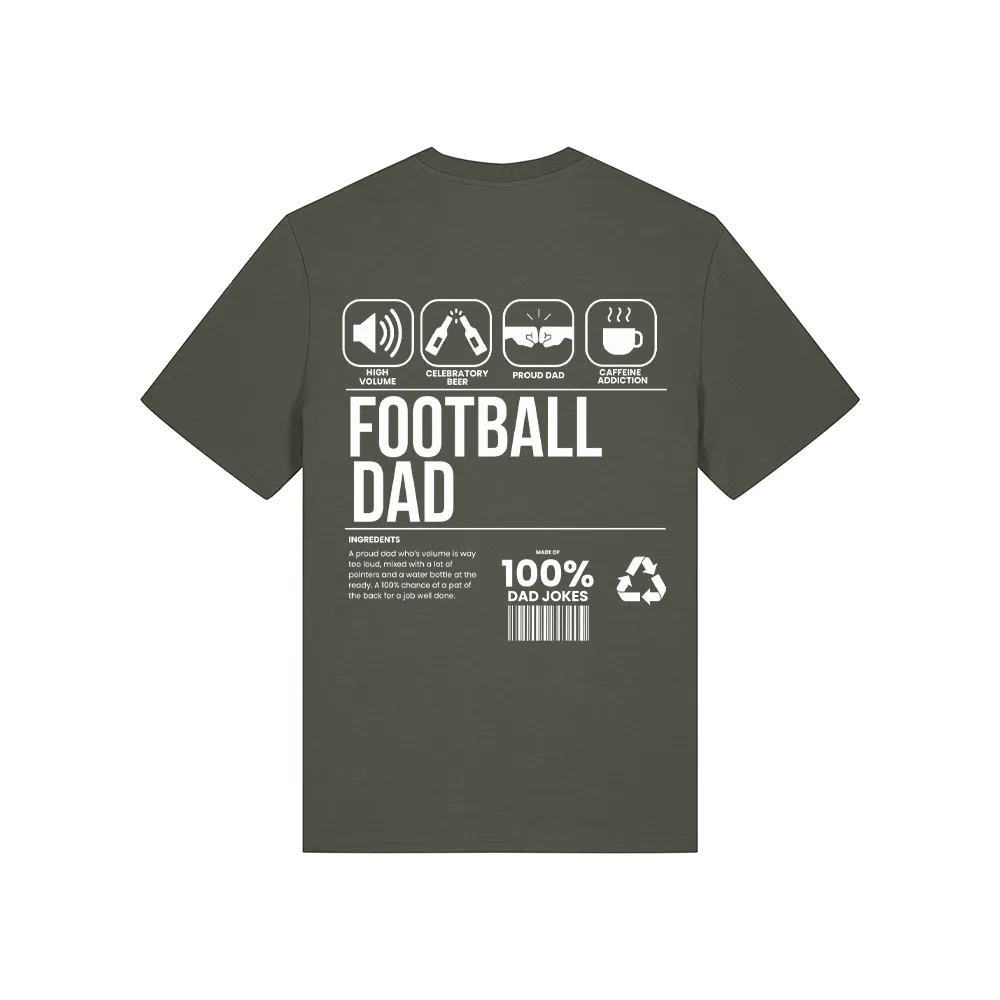 Football Dad Ingredients Front & Back Graphic T-Shirt