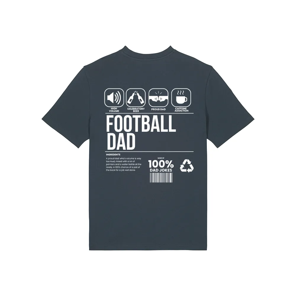 Football Dad Ingredients Front & Back Graphic T-Shirt dad bod shirts discount