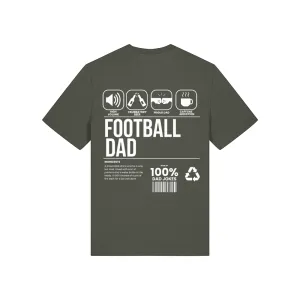 Football Dad Ingredients Front & Back Graphic T-Shirt dad bod shirts discount