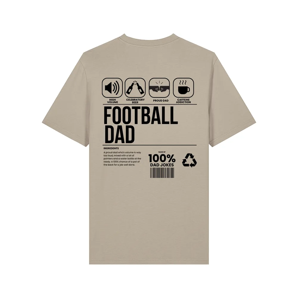 Football Dad Ingredients Front & Back Graphic T-Shirt