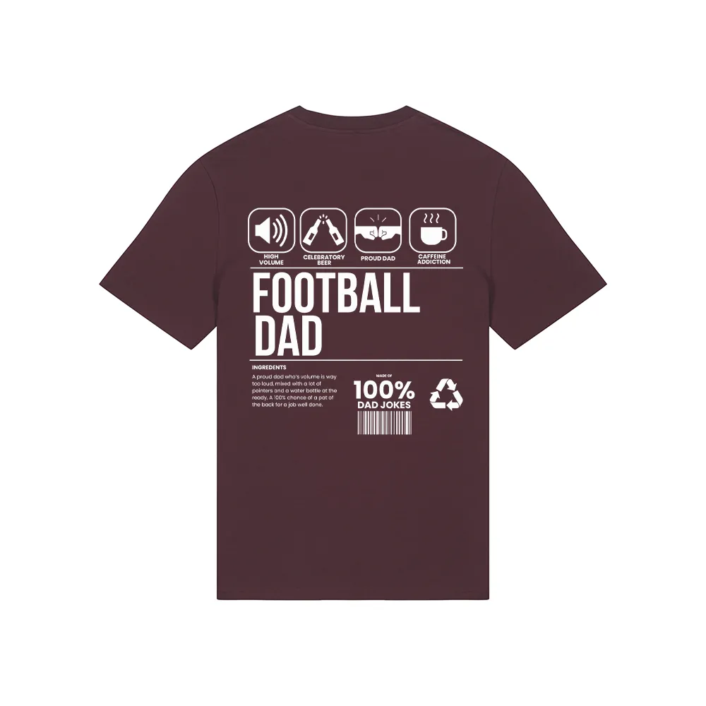 Football Dad Ingredients Front & Back Graphic T-Shirt