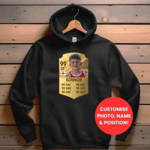 FootyStarz Ultimate Player Card Personalised Hoodie boys fashion clearance