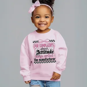 For Complaints About Attitude Sweatshirt girls skirts clearance