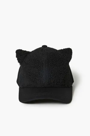 Forever 21 Mädchen Plüsch Katzenohr Baseball Cap (Kinder) Schwarz Forever 21