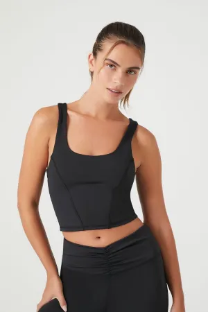 Forever 21 Damen Active Ausschnitt Racerback Tanktop Schwarz Forever 21
