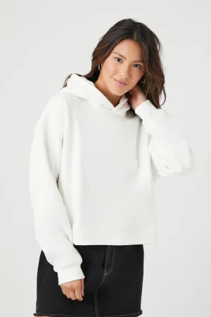 Forever 21 Damen Bio-Baumwolle Kapuzenpullover Weiß Forever 21