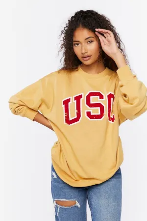 Forever 21 Damen USC Grafik-Pullover Gelb/Mehrfarbig Forever 21