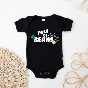 Full of Beans Black Baby Vest cheap baby clothes online