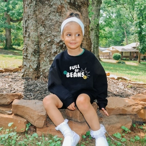 Full of Beans Kids Black Sweatshirt girls jeans best deals