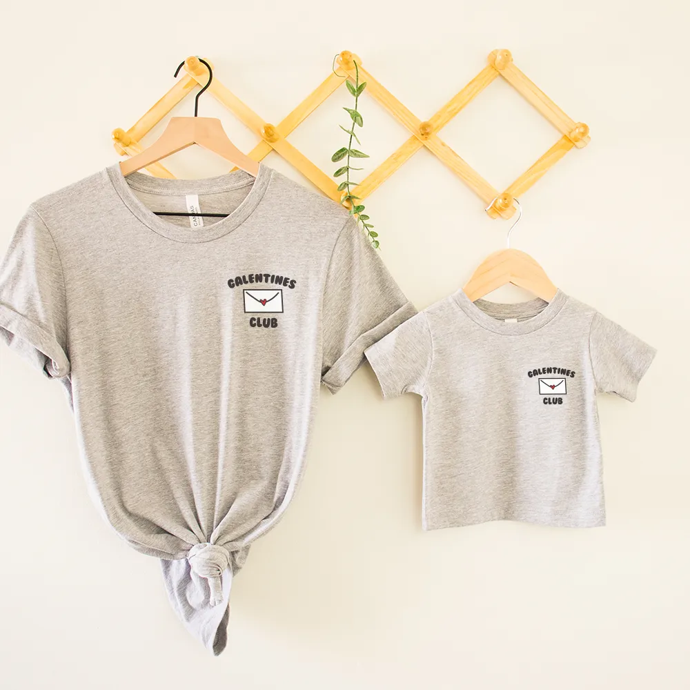 Galentines Club Matching Pocket Logo T-shirts