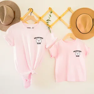Galentines Club Matching Pocket Logo T-shirts mum blouses clearance