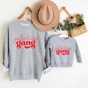 Galentines Gang Valentines Matching Heather Grey Sweatshirts pregnancy clothes clearance