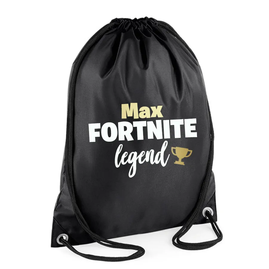 Gaming Legend Personalised Gymsack boys fashion clearance