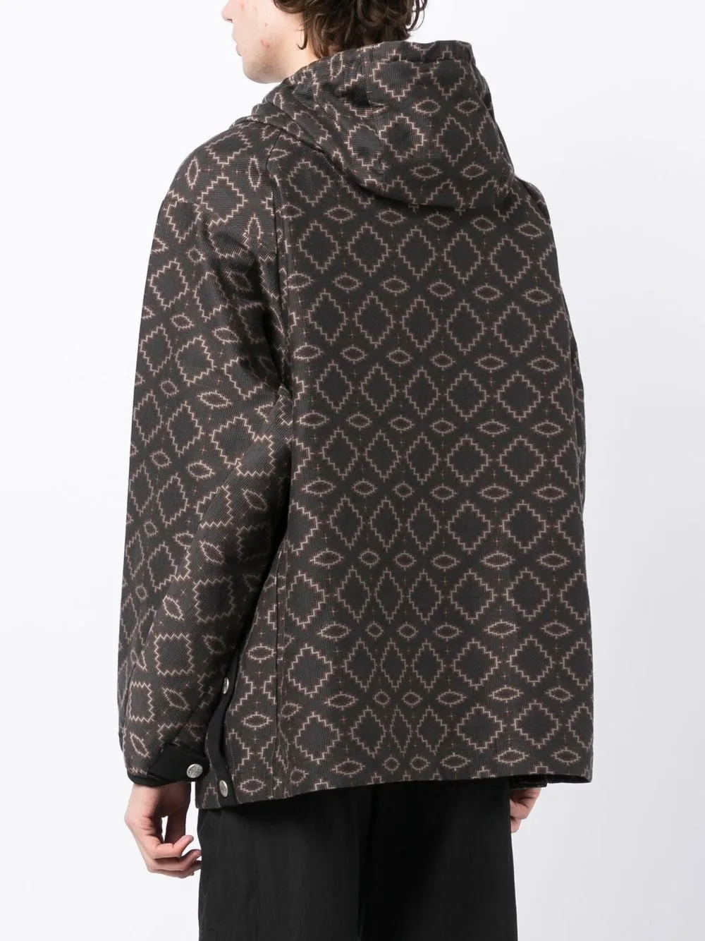 Geometric Pattern Half-Zipped Jacket