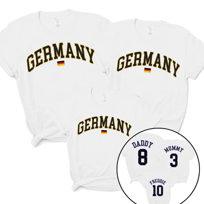 Germany Stadium Family T-Shirts White daddy outfits clearance