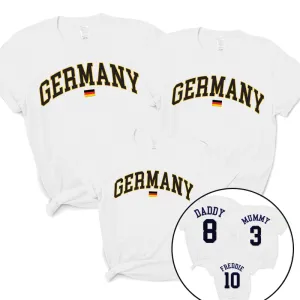 Germany Stadium Family T-Shirts White daddy outfits clearance